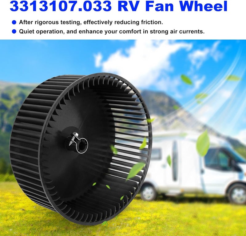 BZTT 3313107.033 RV Ac Blower Wheel Replacement Atwood Duo-Therm Air Conditioner Blower Wheel 3313107033 3104887.009 385002300 RV Blower Wheel NBK 20370-1 - Image 4